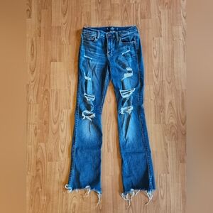 Hollister Ripped Boot Cut Jeans